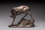 Irénée Rochard (1906-1984)
« Faon aux aguets »
Sujet en bronze à...