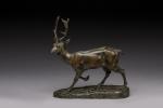 Charles Valton (1851-1918)
« Cerf en marche »
Sujet en bronze à...
