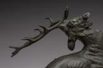 Thomas Cartier (1879-1943)
« Combat de cerfs »
Groupe en bronze à...