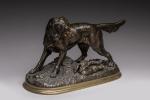 Jules Moigniez (1835-1894)
« Setter à l'arrêt »
Sujet en bronze à...