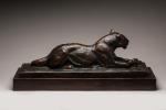 Maurice Prost (1894-1967)
« Panthère couchée »
Sujet en bronze à cire...