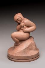 Adam Fisher (1888-1968)
« Femme nue assise »
Sujet en terre cuite...