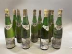 12B Blanc, Vin d'Alsace, Riesling, 1990, Kappler. Etiquettes tachées, capsules...