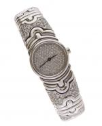 BULGARI
«Parentesi» - Bracelet montre de dame en jonc d'or gris...