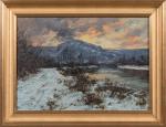 Charles Alexandre BERTIER (1860-1924).
Paysage près de Sassenage, en hiver au...