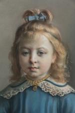 Louis JANMOT (1814-1892).
Portrait présumé  de Madeleine de Christen, petite-fille...
