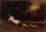 Jean-Jacques Henner (1829-1905).
Figure couchée ou Rêverie, après 1887.
Huile sur toile.
Signée...