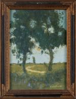 Eugène BROUILLARD (1870-1950).
Les deux arches et le chemin.
Huile sur toile...