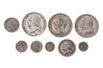 LOT de 9 pieces : 5 francs 1815 A (...