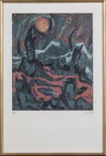 Jean COUTY (1907-1991).
Soleil.
Impression photographique couleur sur papier.
Numéroté 5/20 en bas...