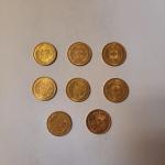 Lot de 8 pièces de 20 francs or suisses Lot...