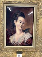 FAURE, Limoges France. "Portrait d'Adeline Colombe d'après Fragonard". Email sur...