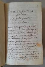 MANUSCRIT Autographe, du XVIIIème siècle, intitulé: Maladies de la Poitrine....