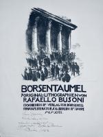 BUSONI  (Rafaello) Börsentaumel (Frénésie boursière) 7 lithographies originales de...
