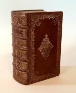 BIBLIA, DAS IST HEILIGE SCHRIFFT. 1734. Fort in-8, maroquin rouge,...