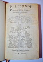 CALVIN (I) In Librum Psalmorum, Ioannis Calvini Commentarius Nicolas Barbirium,...