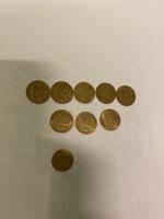 8 pièces de 10 Francs or et 1 pièces de...