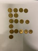 6 pièces de 20 Francs or Napoleon I ; 4...
