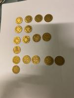 6 pièces de 20 Francs or Napoleon I ; 4...