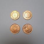 4 pièces de 20 francs or (2 suisses 1935, 1...