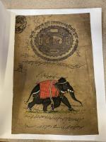 GOUACHE sur papier à décor d'éléphant. Inde, XXe siècle. 33...