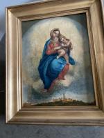 ECOLE LYONNAISE du XIXème siècle, "Vierge de Notre-Dame de Fourvière...