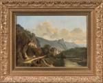 ECOLE FRANCAISE vers 1840
Paysage d'Italie 
Sur sa toile d'origine
24,5 x...
