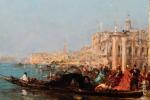 Félix ZIEM (1821-1911), "Embarquement sur le quai des Esclavons, Venise",...