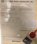 DIAMANT sur papier 0.45 ct avec certificat GIA de 1981...