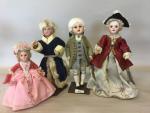 Lot de 4 poupées vendues en l'état,
-Thérence de Cheverny, «...
