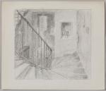 Gabriel GOUTTARD (1927-2015). "L'escalier". Dessin sur papier signé en bas...