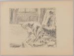 Gabriel GOUTTARD (1927-2015). "Le lit défait". Dessin sur papier, signé...