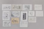 Gabriel GOUTTARD (1927-2015). "Paysages". Vingt-six dessins sur papier de différents...