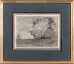 Jean Baptiste Camille Corot (1796-1875).
Etude esquissée d'arbres, vers 1860-1865.
Fusain sur...