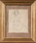 Dans le goût de Paul FLANDRIN (1811-1902)
Portrait d'une dame, assise,...