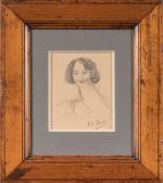 Jules-Léon FLANDRIN (1871-1947).
Portrait de femme, Marval ?.
Mine de plomb sur...
