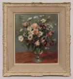 Marcel DYF (1899-1985).
Fleurs dans un vase à pied.
Huile sur toile.
Signé...