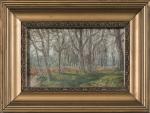 Eugène BROUILLARD (1870-1950).
Forêt sans feuilles.
Huile sur toile collée sur carton.
Signé...