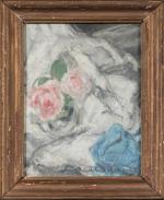 Pierre COMBET-DESCOMBES (1885-1966).
Deux roses.
Pastel sur papier.
Signé en bas à droite.
A...
