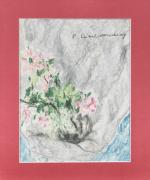 Pierre COMBET-DESCOMBES (1885-1966).
Petit bouquet de fleurs.
Pastel sur papier.
Signé en haut...