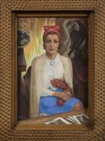 Gustave Miklos (1888-1967) 
« Portrait de Madame Miklos » 
Gouache...