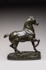 Antoine Louis Barye (1795-1875) d'après
« Cheval percheron »
Sujet en bronze...