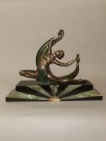 * Jean Lormier
« Danseuse au voile »
Sujet en bronze polychrome...