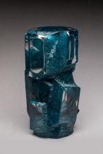 Daum Vase modèle « Argos » en cristal taillé et...