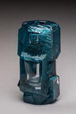 Daum Vase modèle « Argos » en cristal taillé et...