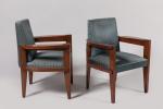 André Sornay (1902-2000)
Série de quatre fauteuils de salon en acajou...
