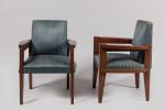 André Sornay (1902-2000)
Série de quatre fauteuils de salon en acajou...