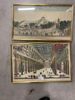 Deux vues d'optique ROME et PARIS
Début XIXeme siècle.