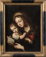 ECOLE ITALIENNE du XVIIème siècle, suiveur de Carlo CIGNANI. "Vierge...