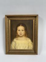 ECOLE FRANCAISE DU XIXe siècle, "Portrait de Marie Delauté enfant",...